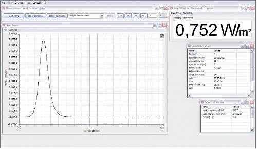 S-BTS2048 中灯光谱的图形显示 S-BTS2048 中灯光谱的图形显示