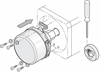 旋转编码器安装示意图 旋转编码器安装示意图