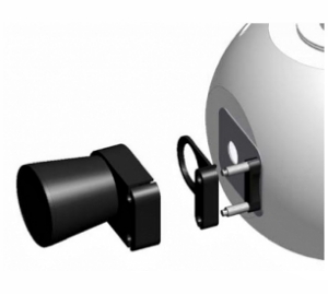 用于在 8°/d 反射率测量设置中吸收透明样品的透射光的光阱。与端口减速器组合。 用于在 8°/d 反射率测量设置中吸收透明样品的透射光的光阱。与端口减速器组合。