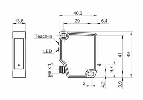 OM30-L0350.HV.YUN 测距传感器尺寸图