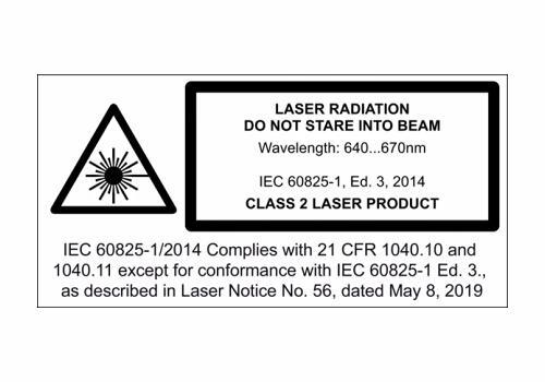 OM30-L0350.HV.YUN 测距传感器激光警告图